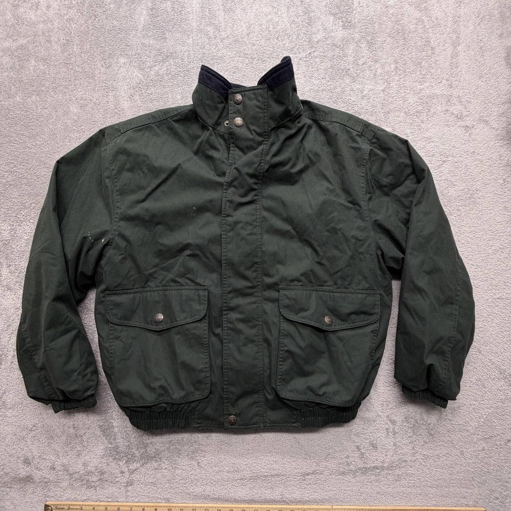 Pacific Trail Jacket Mens Large Green Fleece Lined Bomber Outdoor Hiking Winter